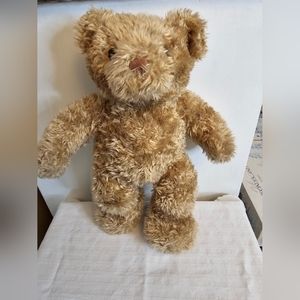 Vintage Build A Bear Curly Tan Brown Plush Teddy Leather Paws Retired 1997 14"